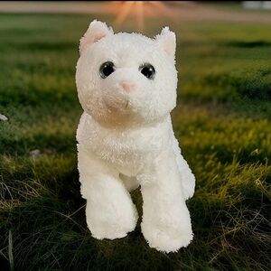 Aurora White Cat Plush 7" Beanie Toy Small Flopsie Sugar Too